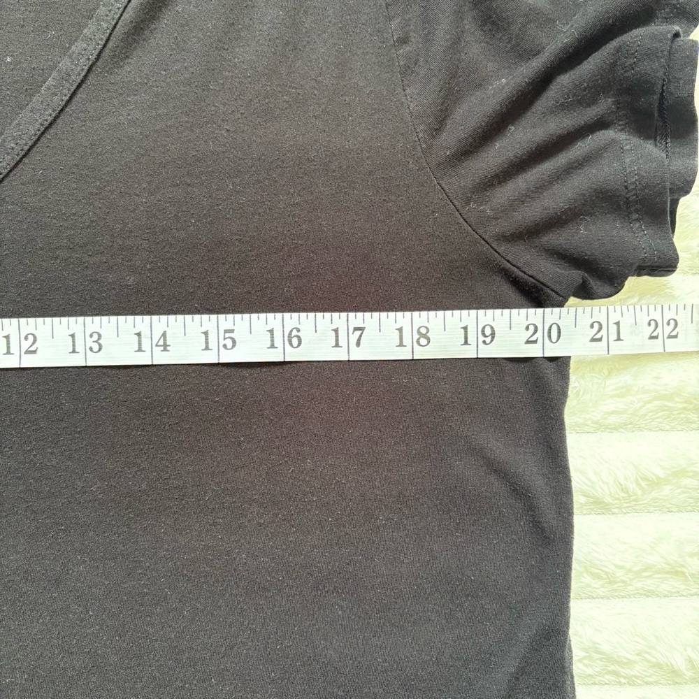 Michael Stars V-Neck Short Sleeve Basic Tee Black… - image 5